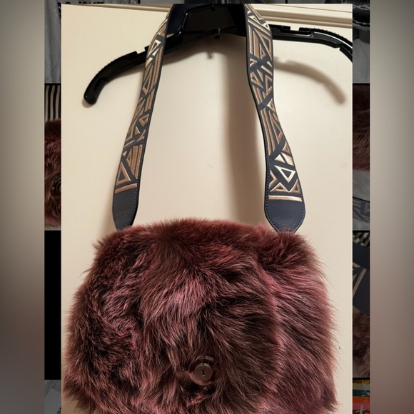 Henri Bendel Milliner Faux Fur Crossbody, Grisalle/Pink - Picture 2 of 7